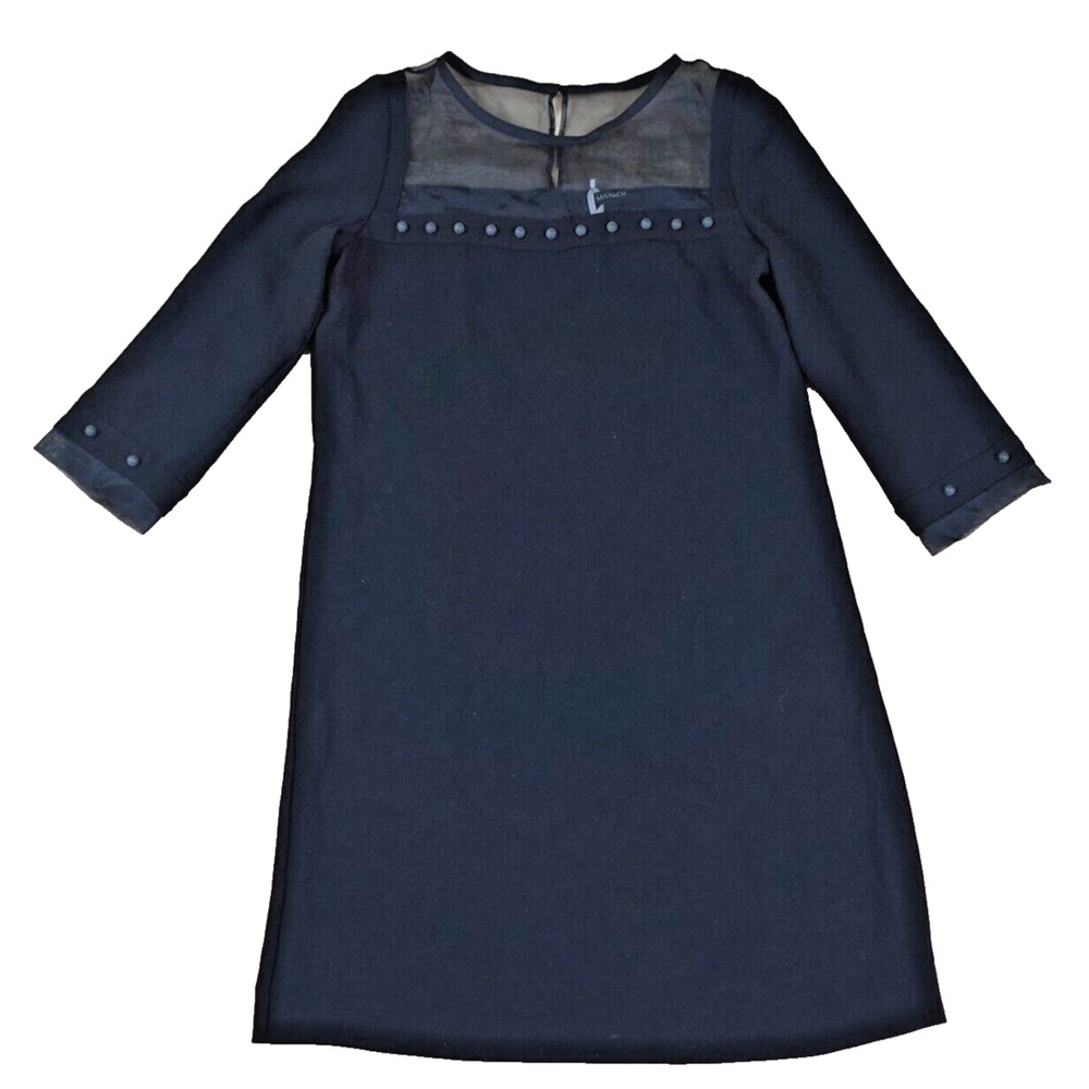 Max&Co Women 2 Dress Shift Knee Length Silk Black Style T224914 $310‎ MSRP New
